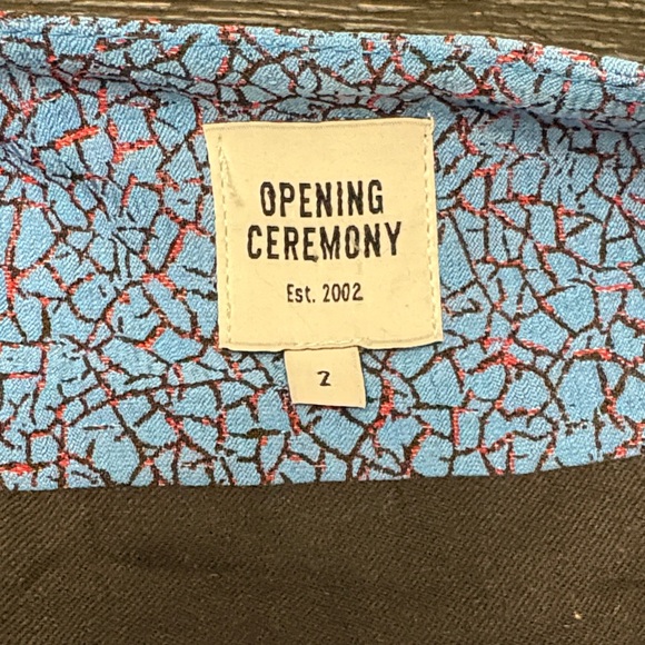 Opening Ceremony Blue Patterned Mini Dress - Picture 9 of 12